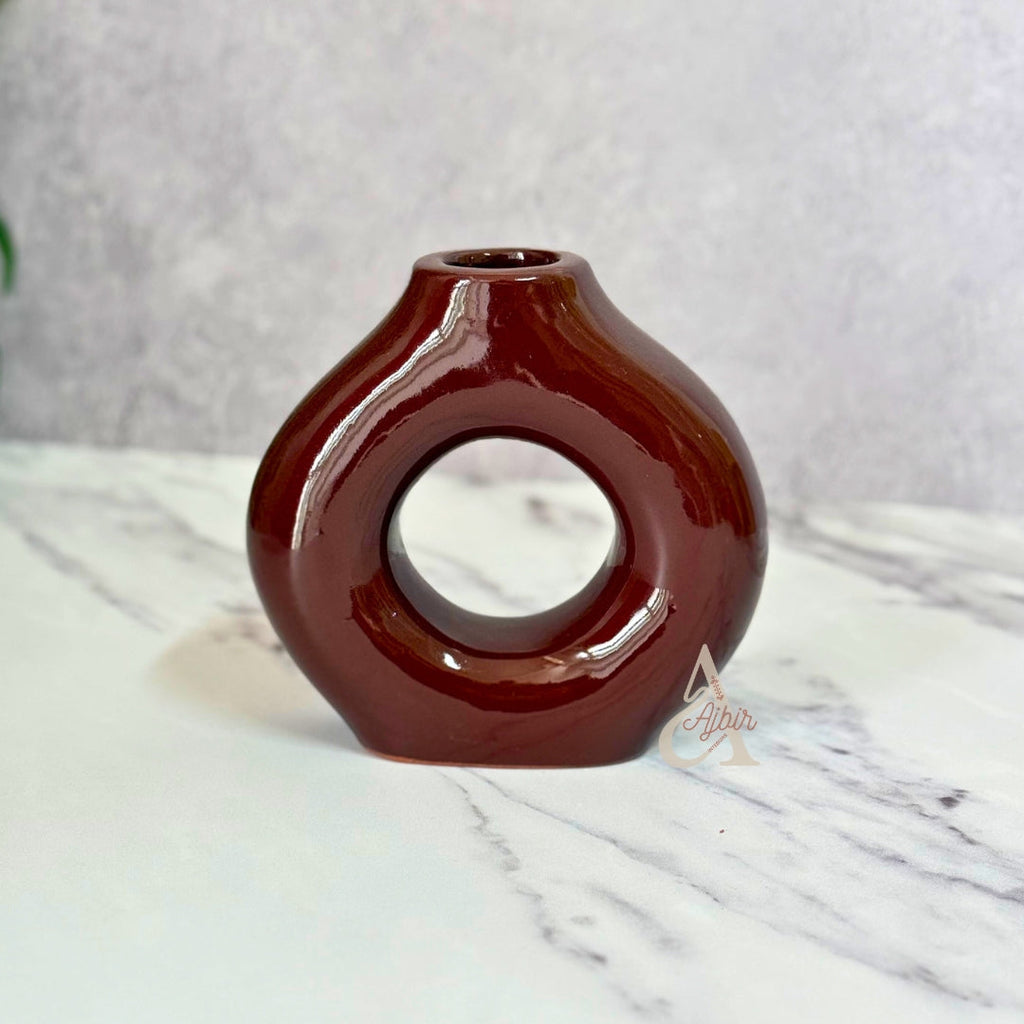 Vase artisanal Tafoukt vernis petit