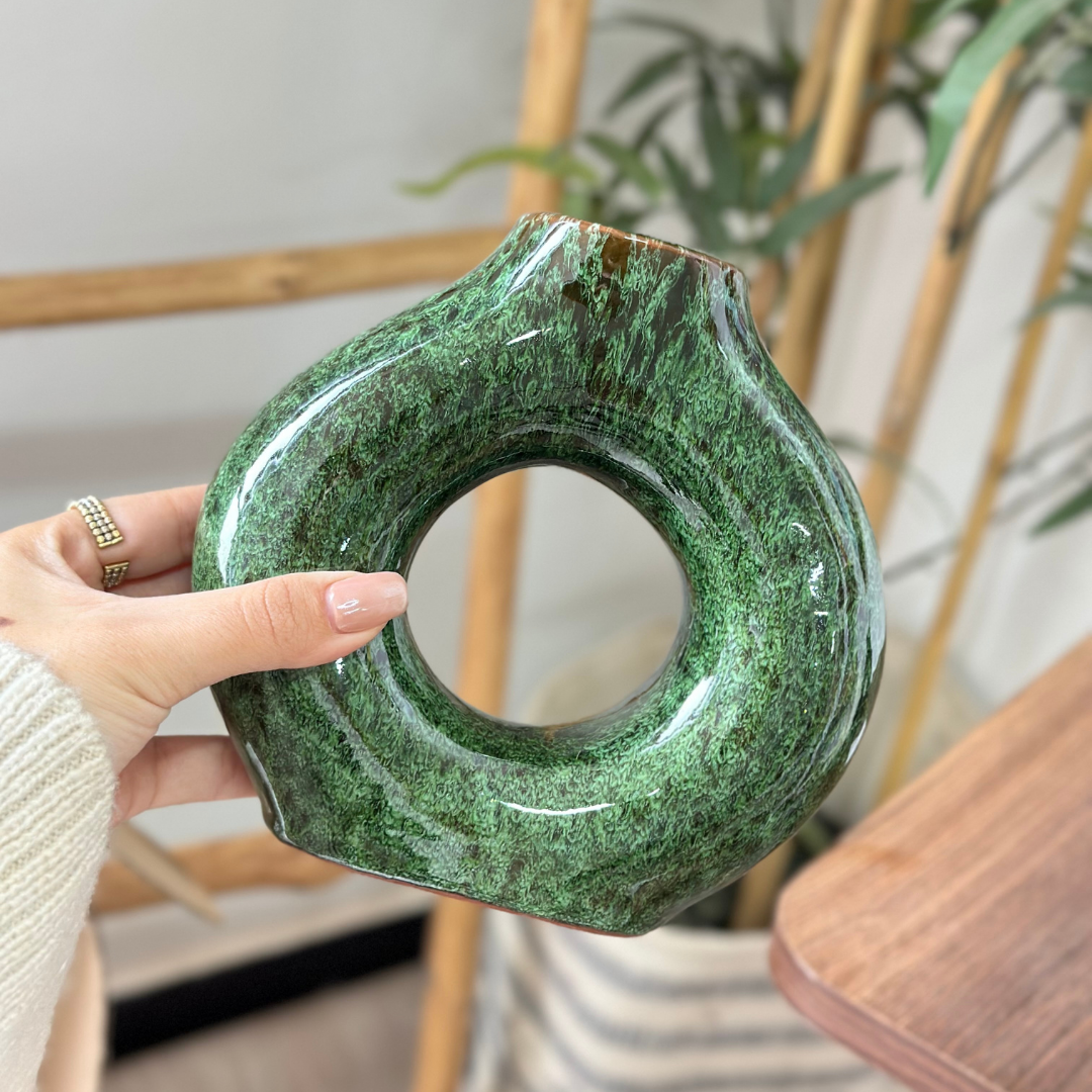 Vase artisanal Tafoukt vernis petit