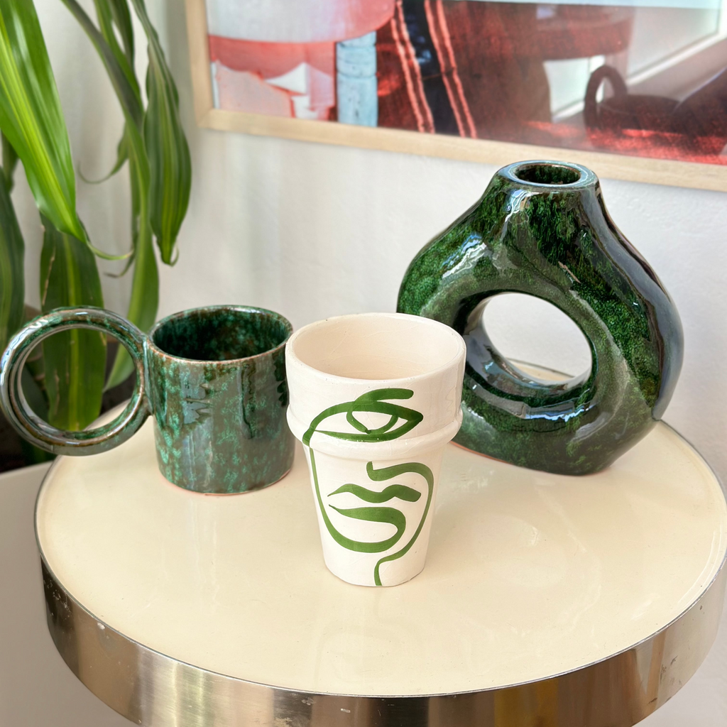 Vase artisanal Tafoukt vernis petit