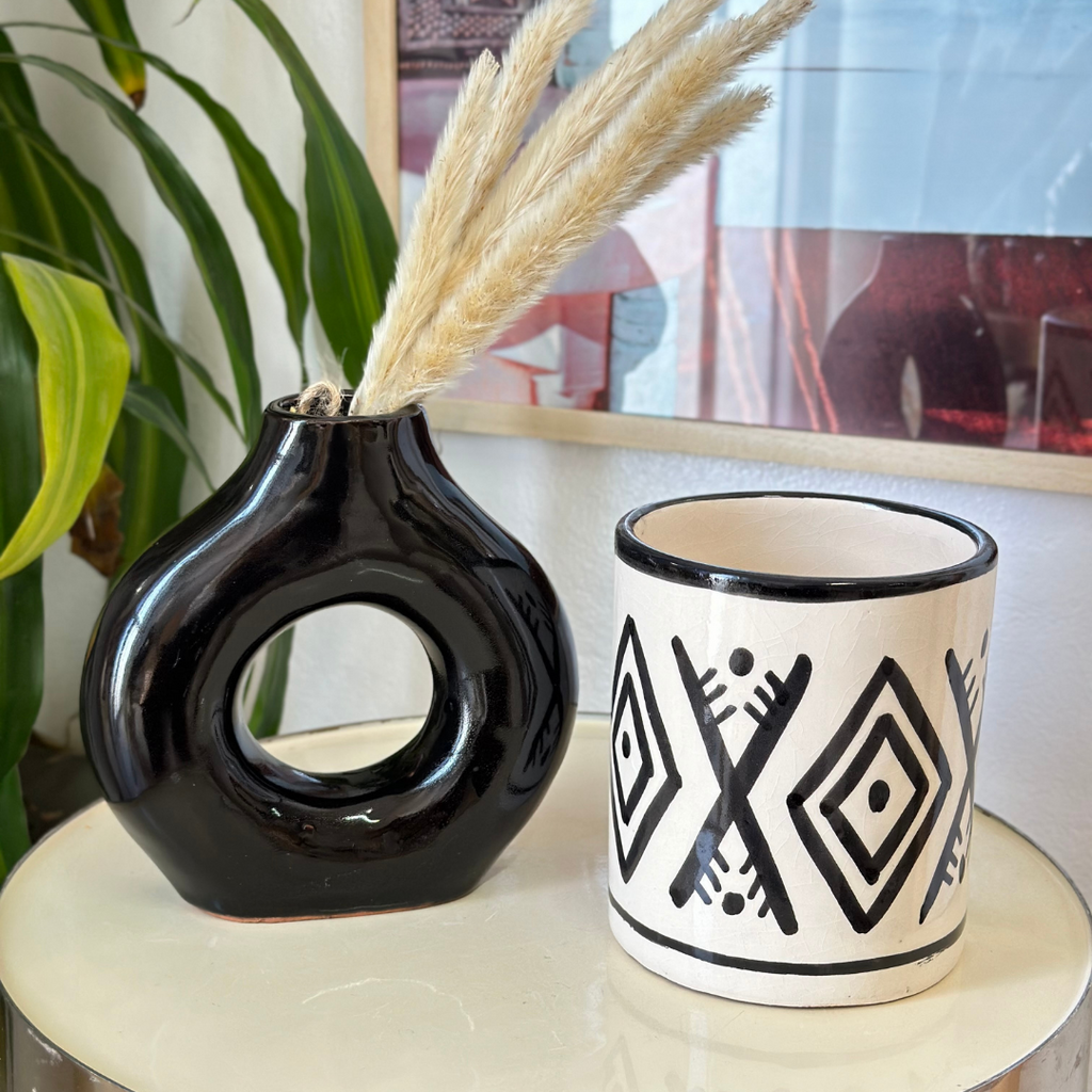 Vase artisanal Tafoukt vernis petit