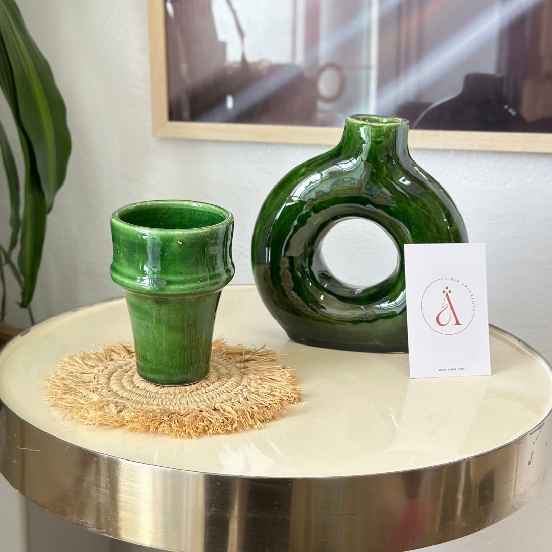 Vase artisanal Tafoukt vernis petit