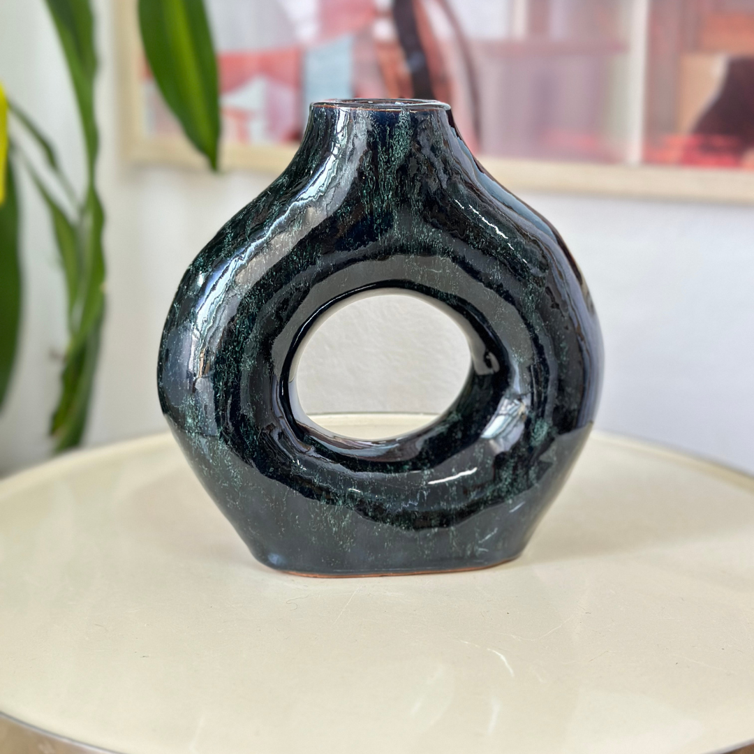 Vase artisanal Tafoukt vernis petit