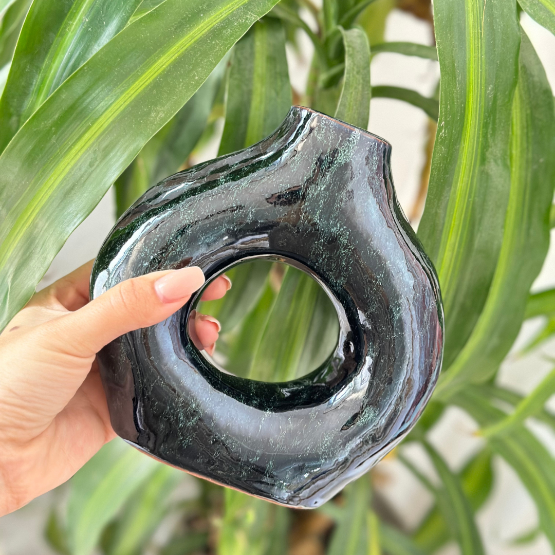 Vase artisanal Tafoukt vernis petit