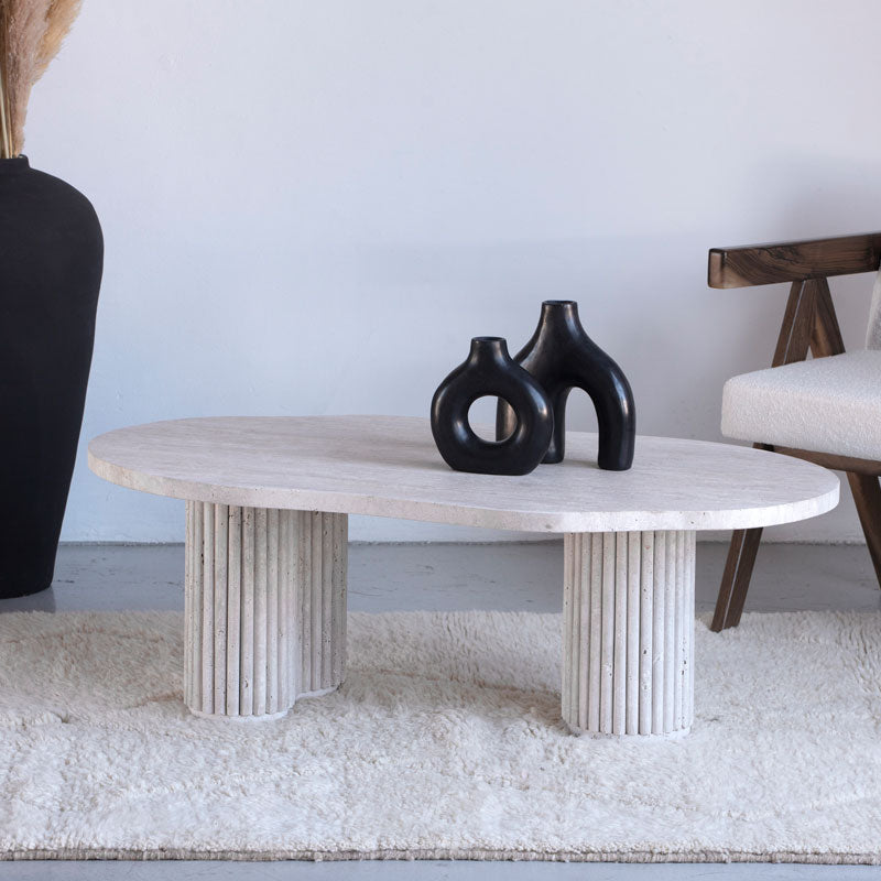 Table Basse Modèle Pandora en Travertin